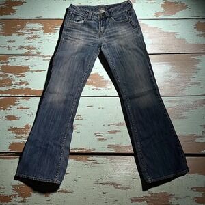 Silver Jeans Lola Distressed Flare Medium‎ Wash Denim Jeans  Size 29x33